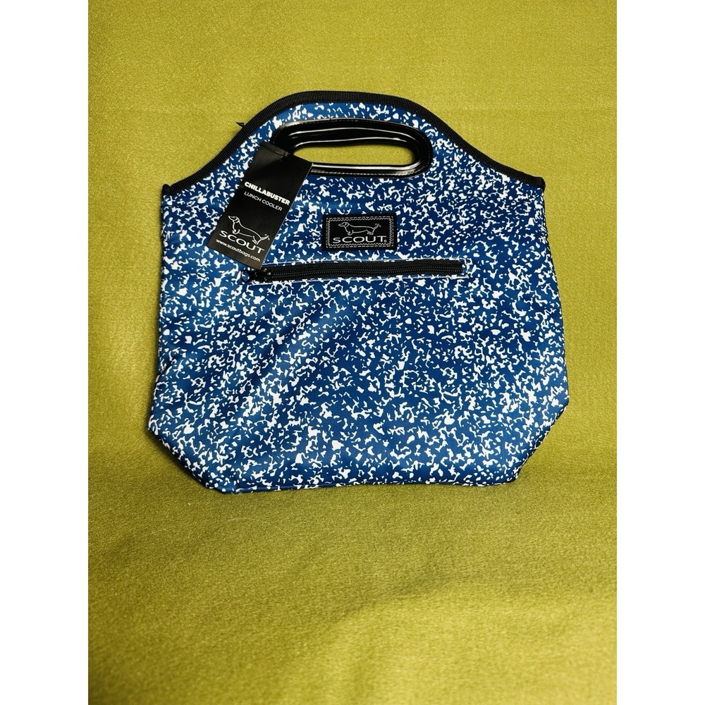 SCOUT  Insulated Lunch Box Bag Blue "Betty"  Composition Notebook Style NWT